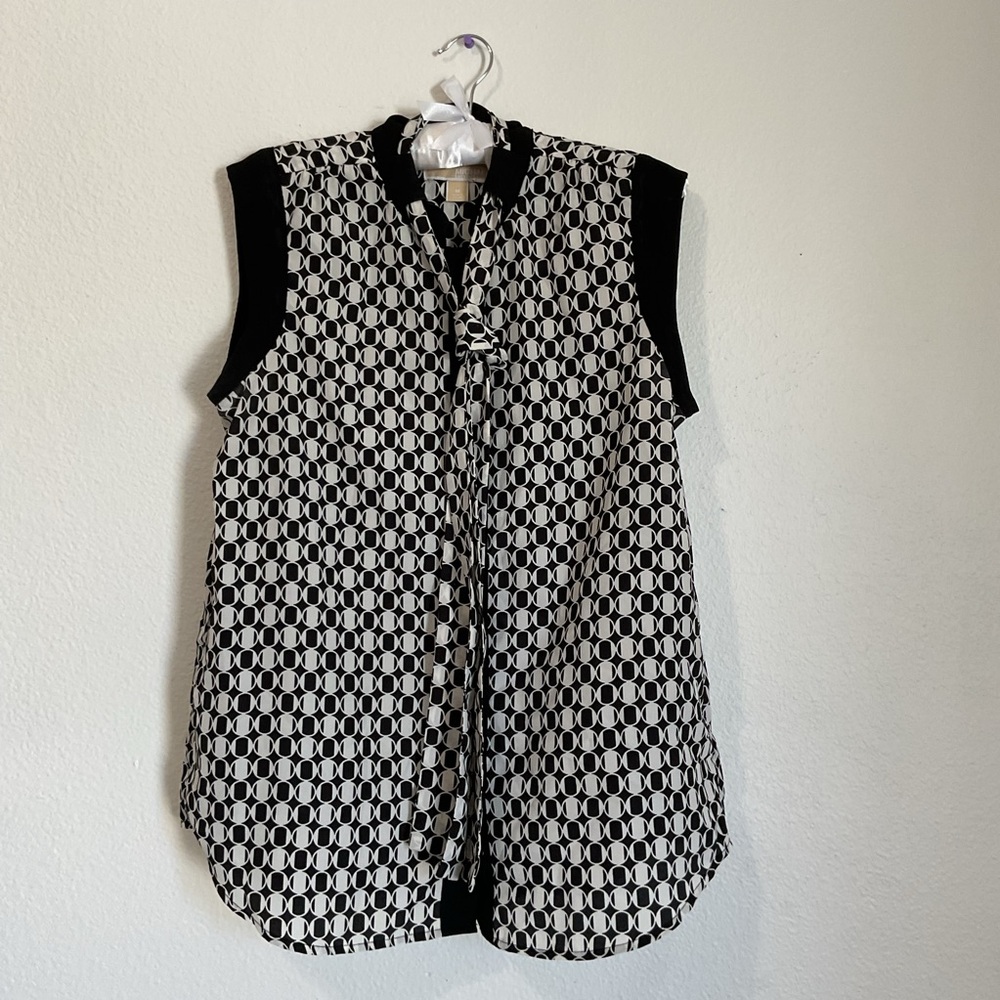Michael Kors Monochrome Geometric Blouse